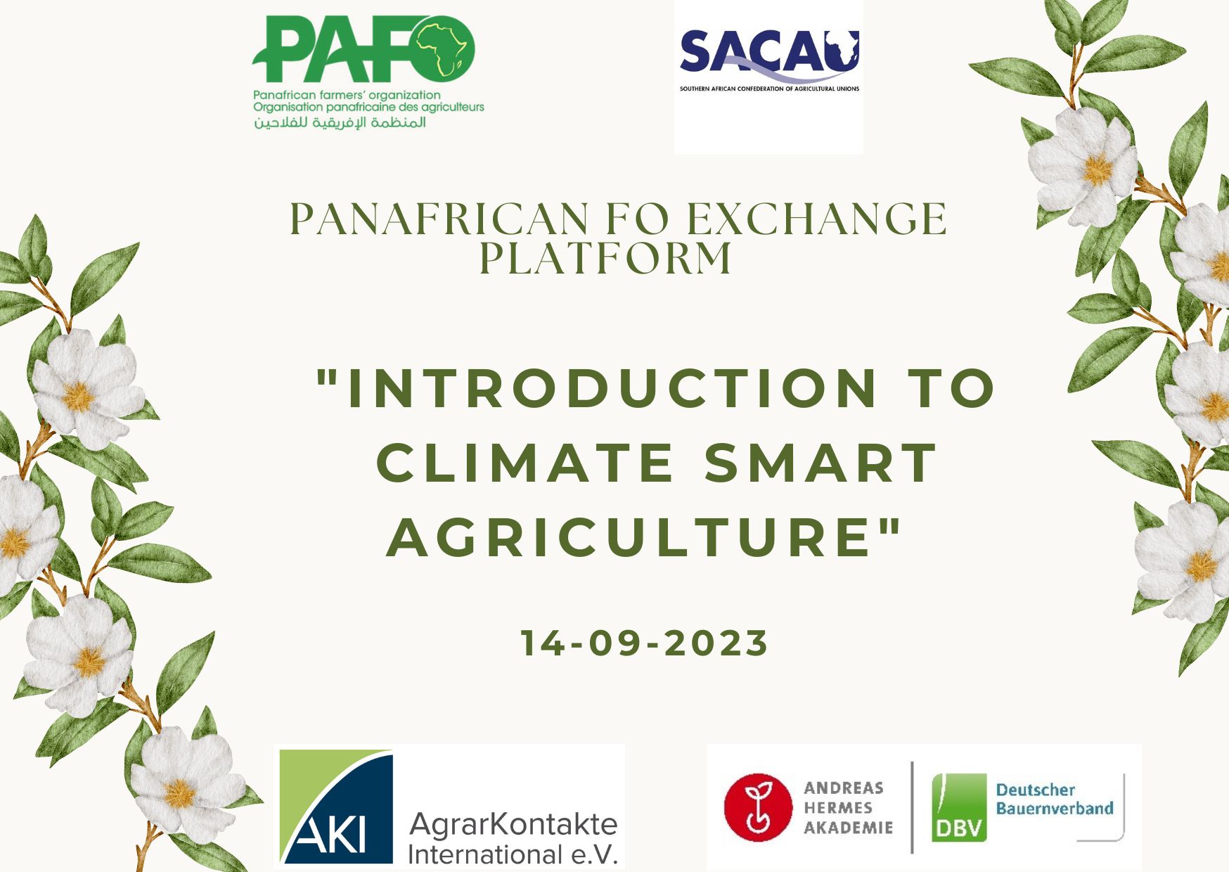 Plateforme d'échange entre OP : Sessions "Changement Climatique", modérées par la SACAU Couv YouTube
