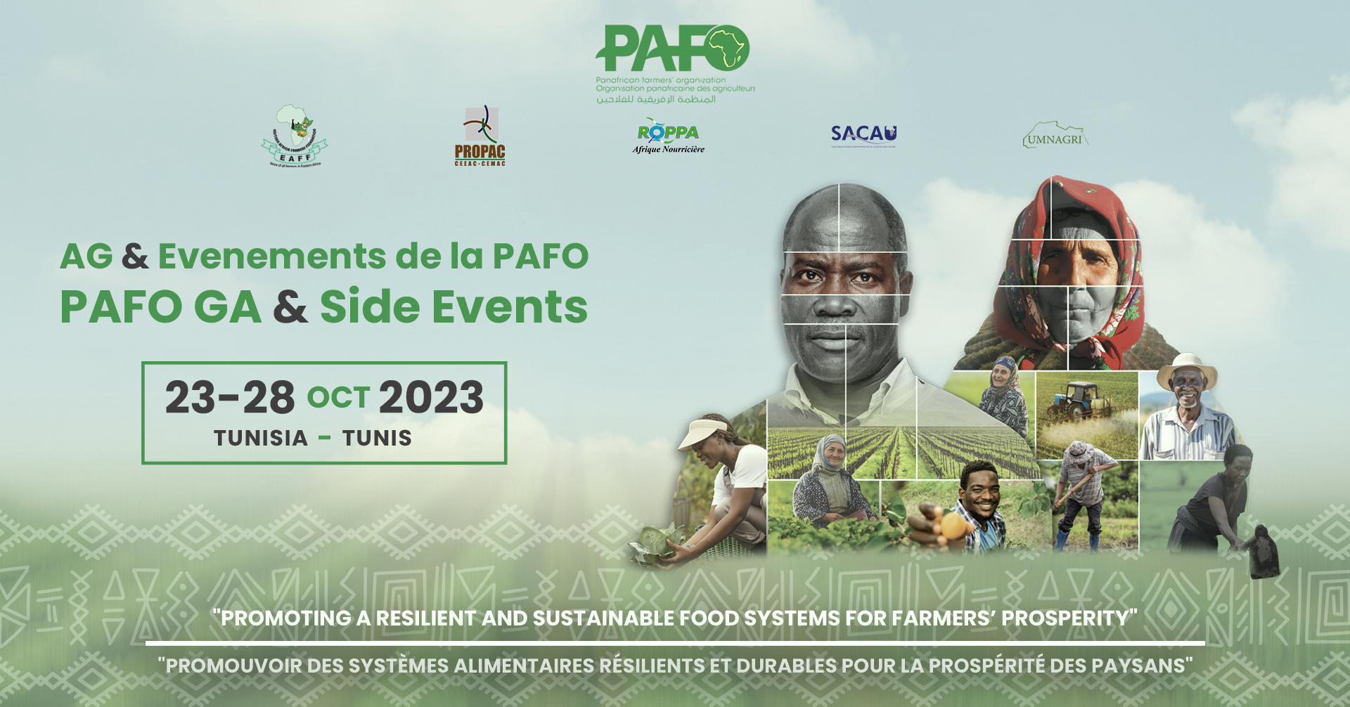 6ème AG& Evènements de la PAFO (23-28 octobre 2023) à Tunis Event Post